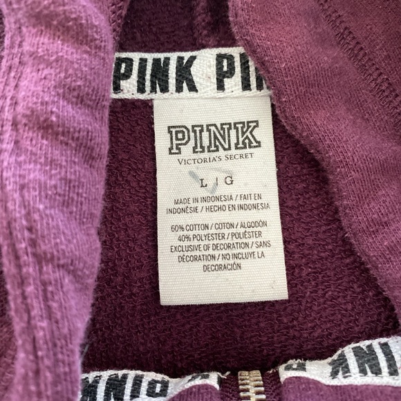 PINK victoria’s secret maroon hoodie - Picture 4 of 4